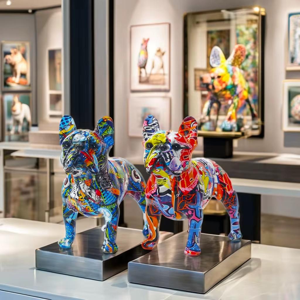 Adorno Bulldog Frances Grafitado