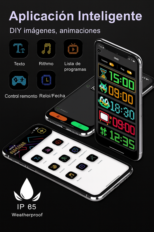 Pantalla LED Decorativa con Animaciones RGB