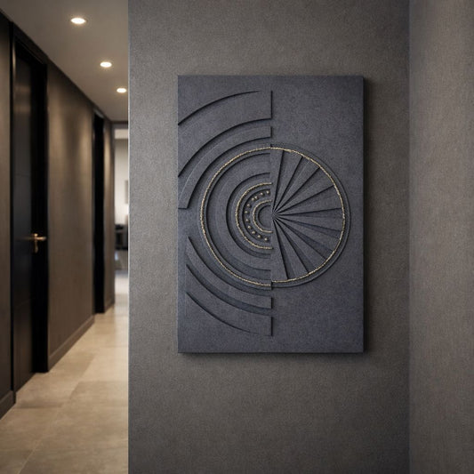 Cuadro Decorativo Geométrico con Relieve 3D