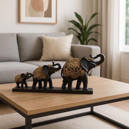 Elefantes Decorativos en Base