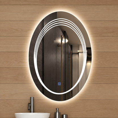 Espejo Ovalado con luz Led