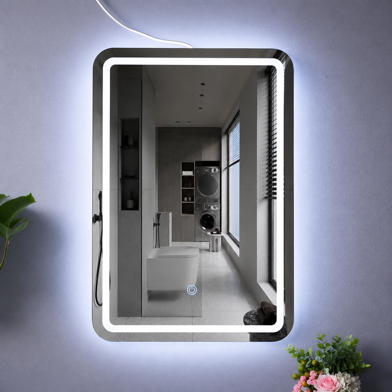 Espejo Rectangular con Luz Led