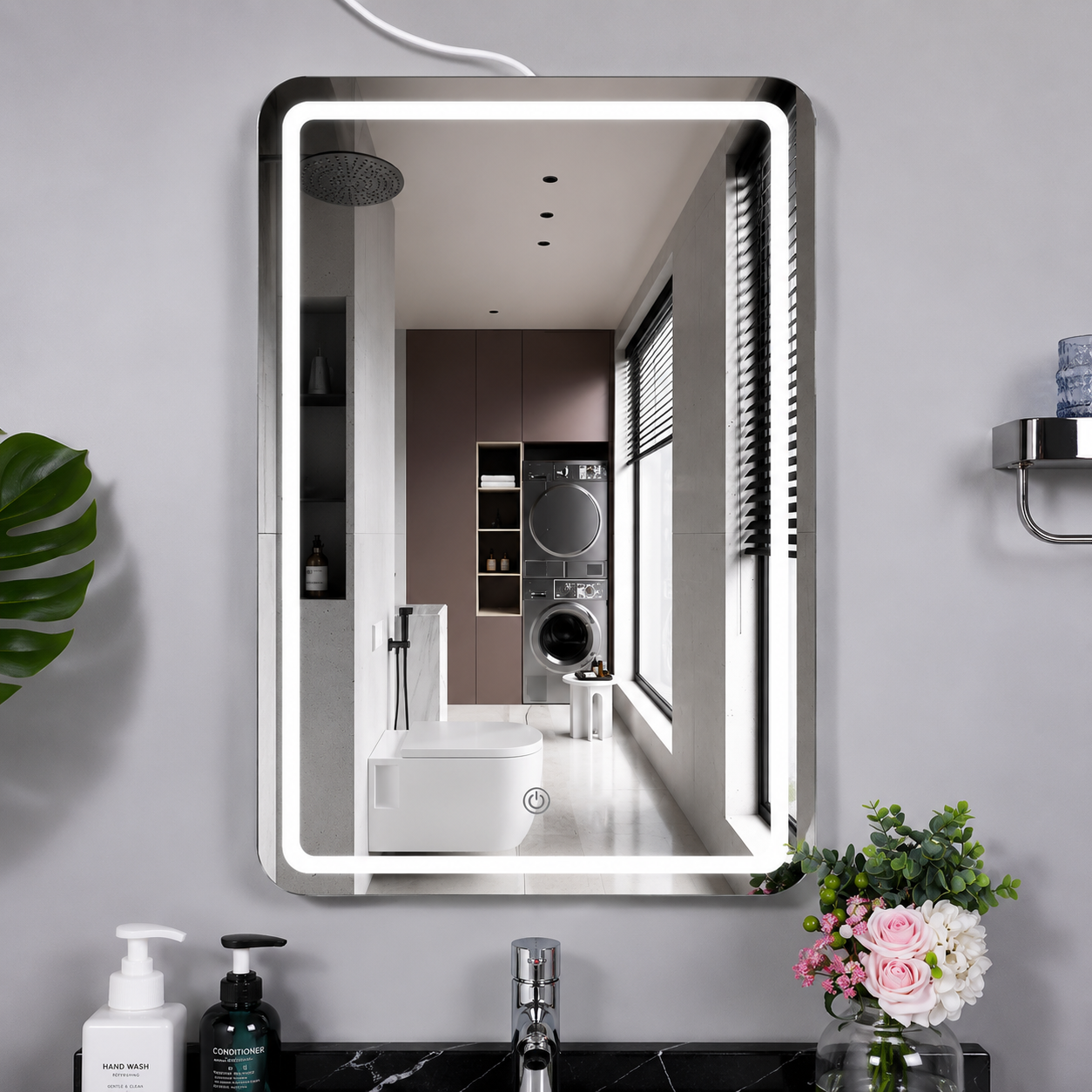 Espejo Rectangular con Luz Led