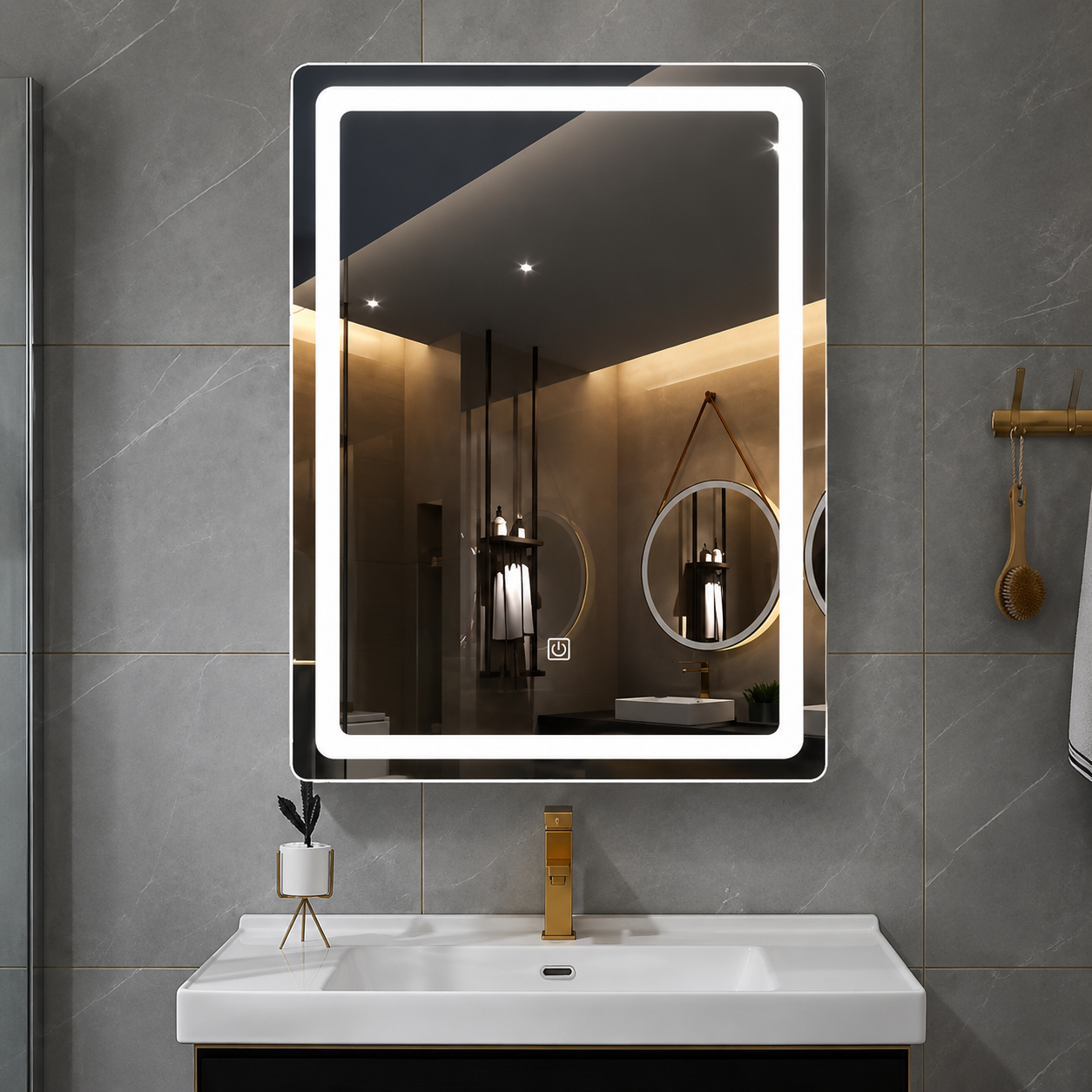 Espejo Rectangular con Luz Led