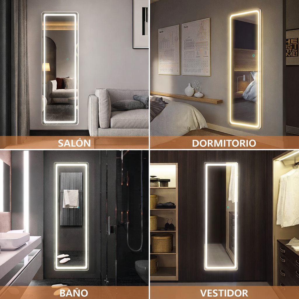 Espejo de Pie con luz Led