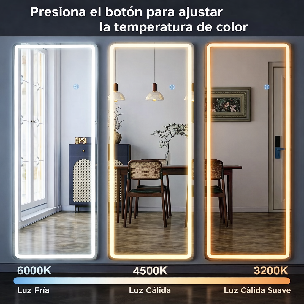 Espejo de Pie con luz Led