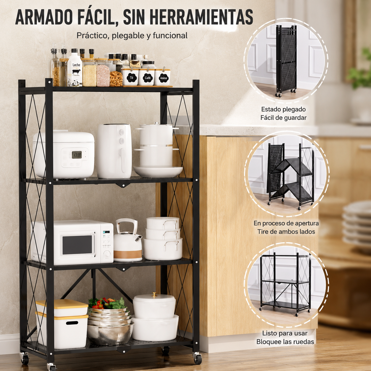 Estantería Plegable 4 Estantes