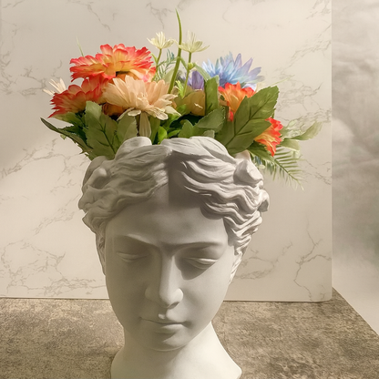 Busto Decorativo con Maceta