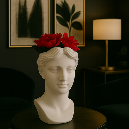 Busto Decorativo con Maceta