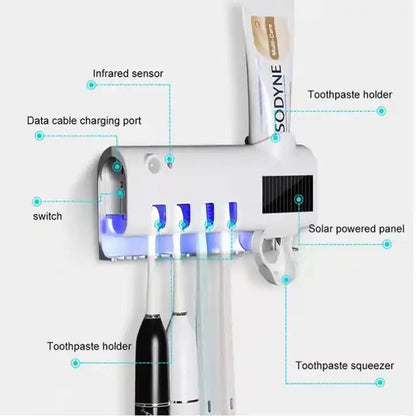 Porta Cepillo + Pasta Multifuncional Carga USB - ALTOQUE