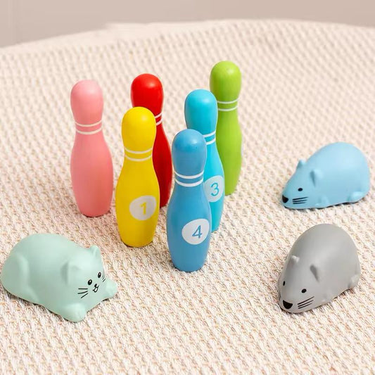 Juego de Bowling Infantil con Animalitos a Fricción - ALTOQUE