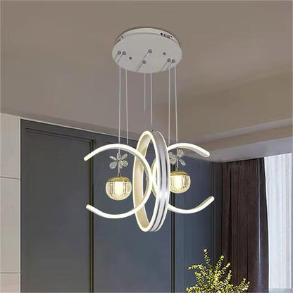 Lámpara Colgante Blanca Con LED Integrado