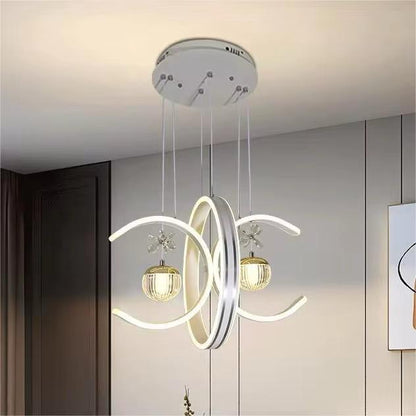 Lámpara Colgante Blanca Con LED Integrado