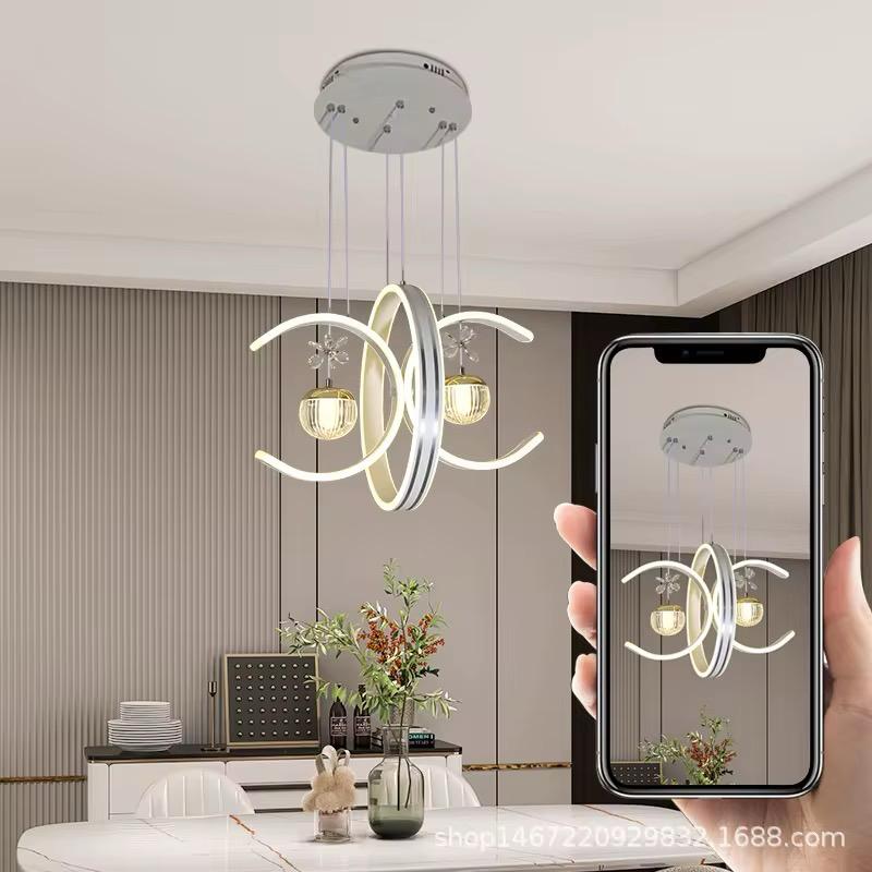 Lámpara Colgante Blanca Con LED Integrado