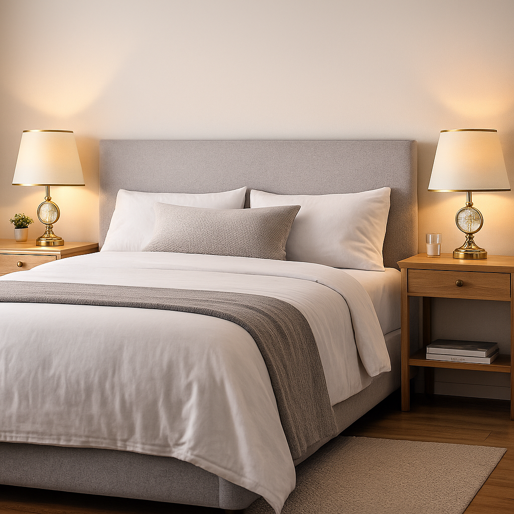 Lámpara Clásica Dorada con Mundo en Relieve