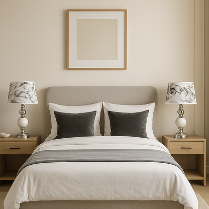 Lámpara de Mesa Estilo Mármol