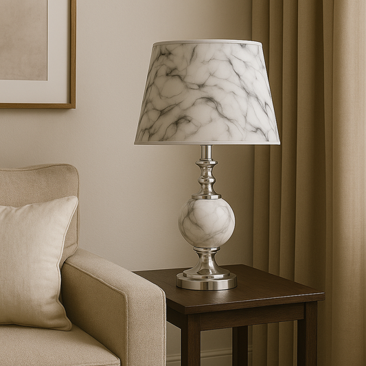 Lámpara de Mesa Estilo Mármol
