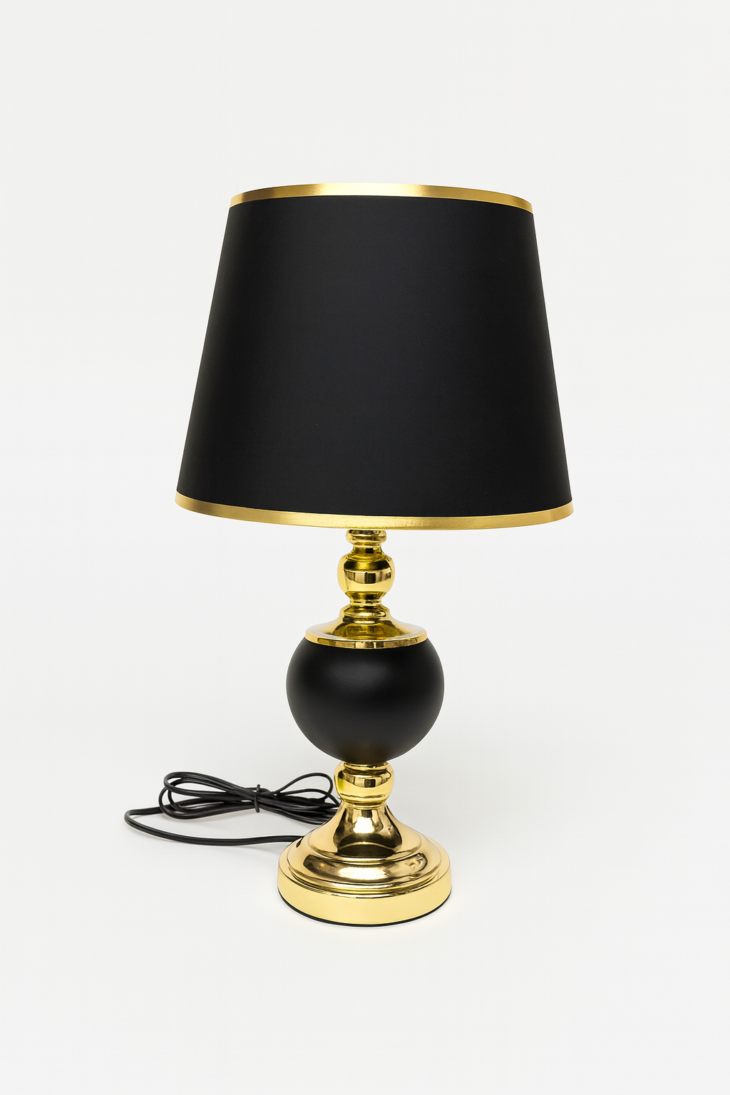 Lámpara Decorativa Premium en Negro y Dorado