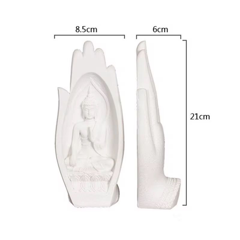 Esculturas Manos Budas con Buda Interior