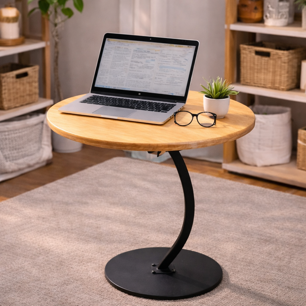 Mesa Auxiliar Redonda para Living