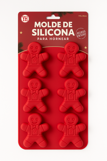 Moldes de Silicona Navideños para Hornear