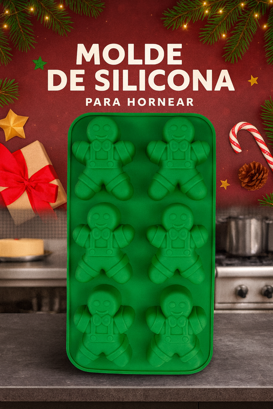 Moldes de Silicona Navideños para Hornear