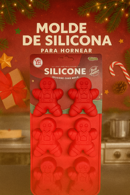 Moldes de Silicona Navideños para Hornear