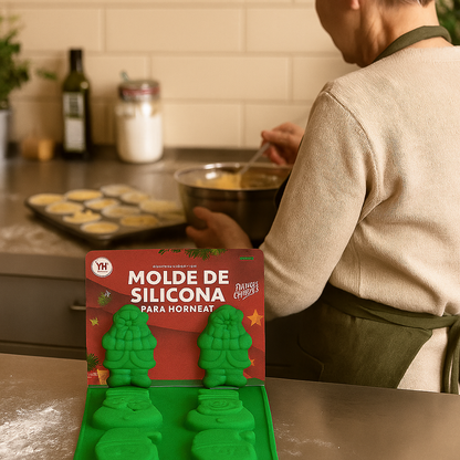 Molde Navideño de Silicona para Hornear