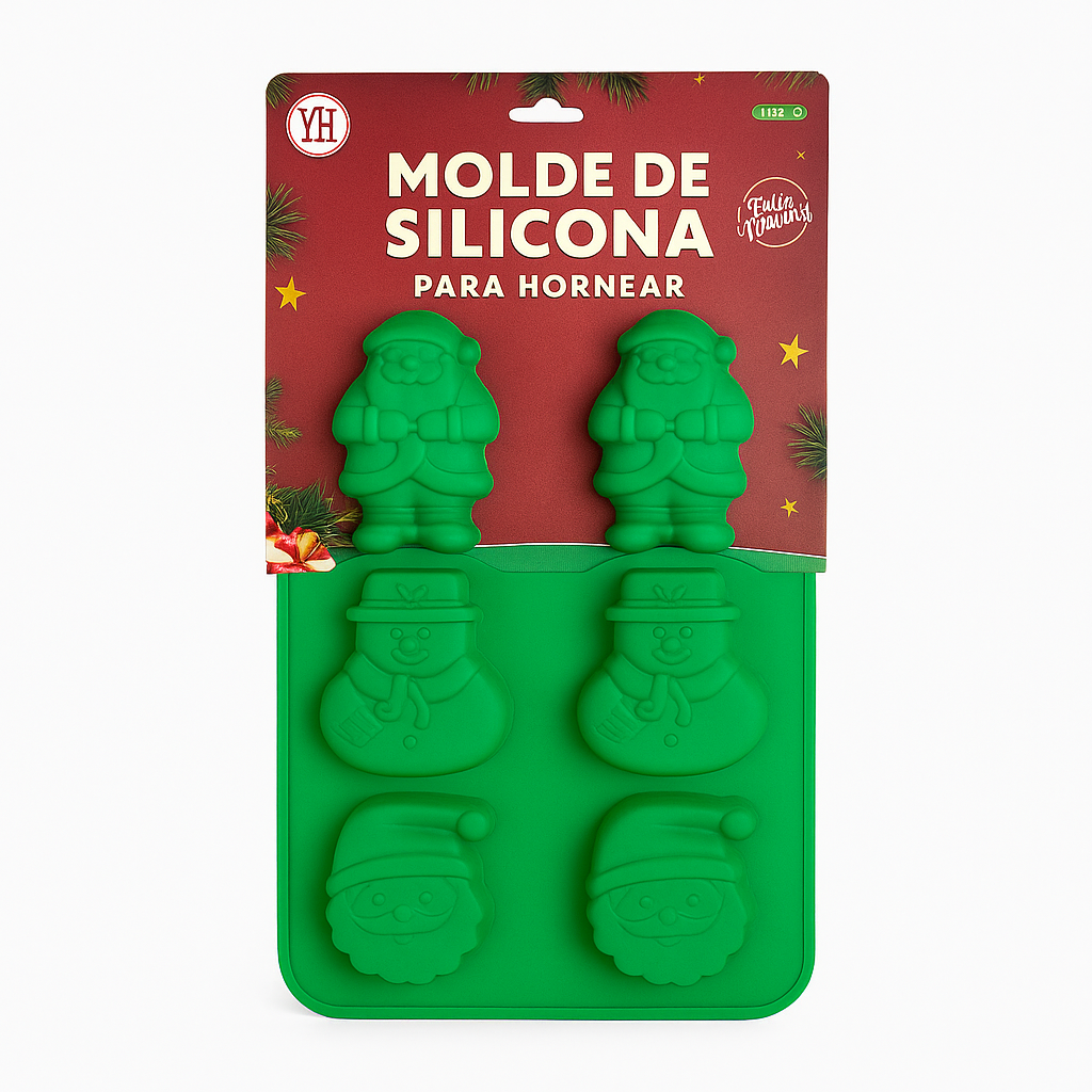 Molde Navideño de Silicona para Hornear