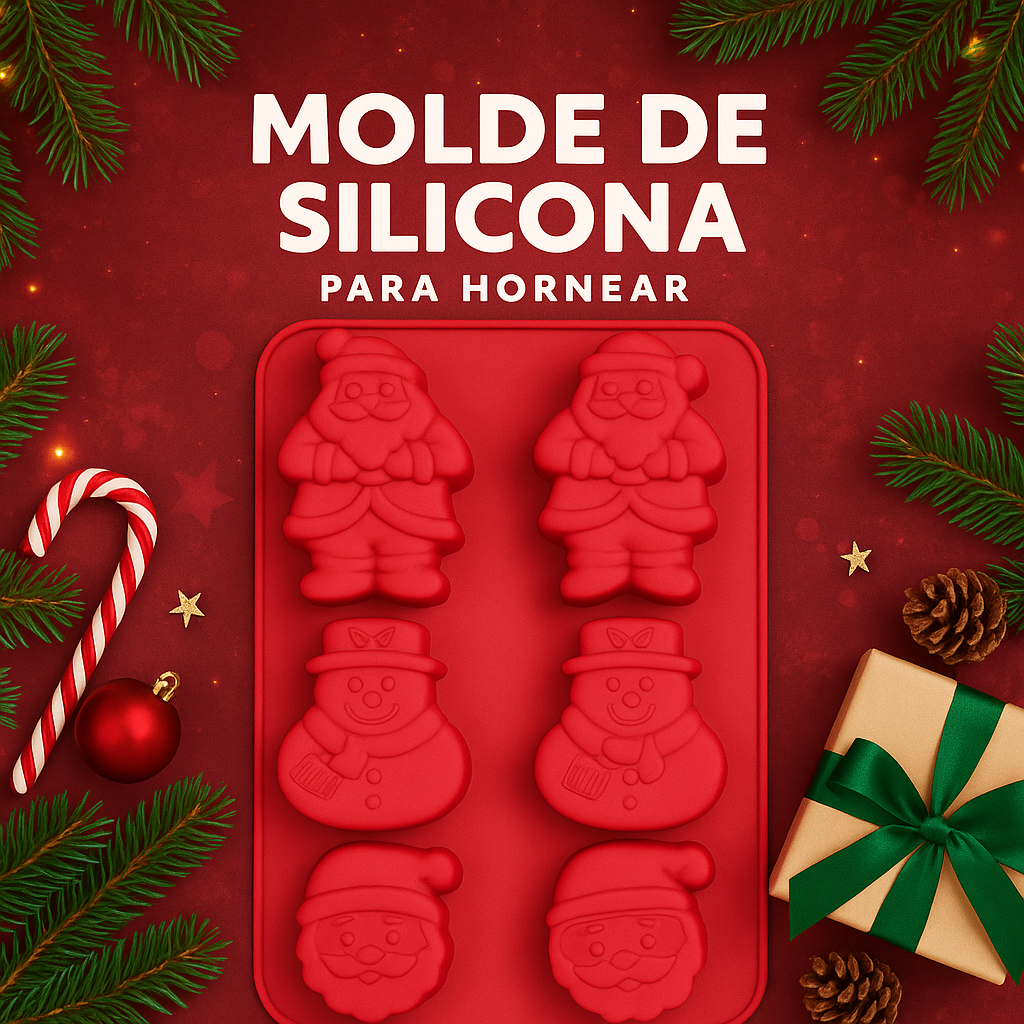 Molde Navideño de Silicona para Hornear