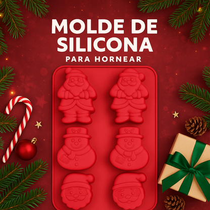 Molde Navideño de Silicona para Hornear