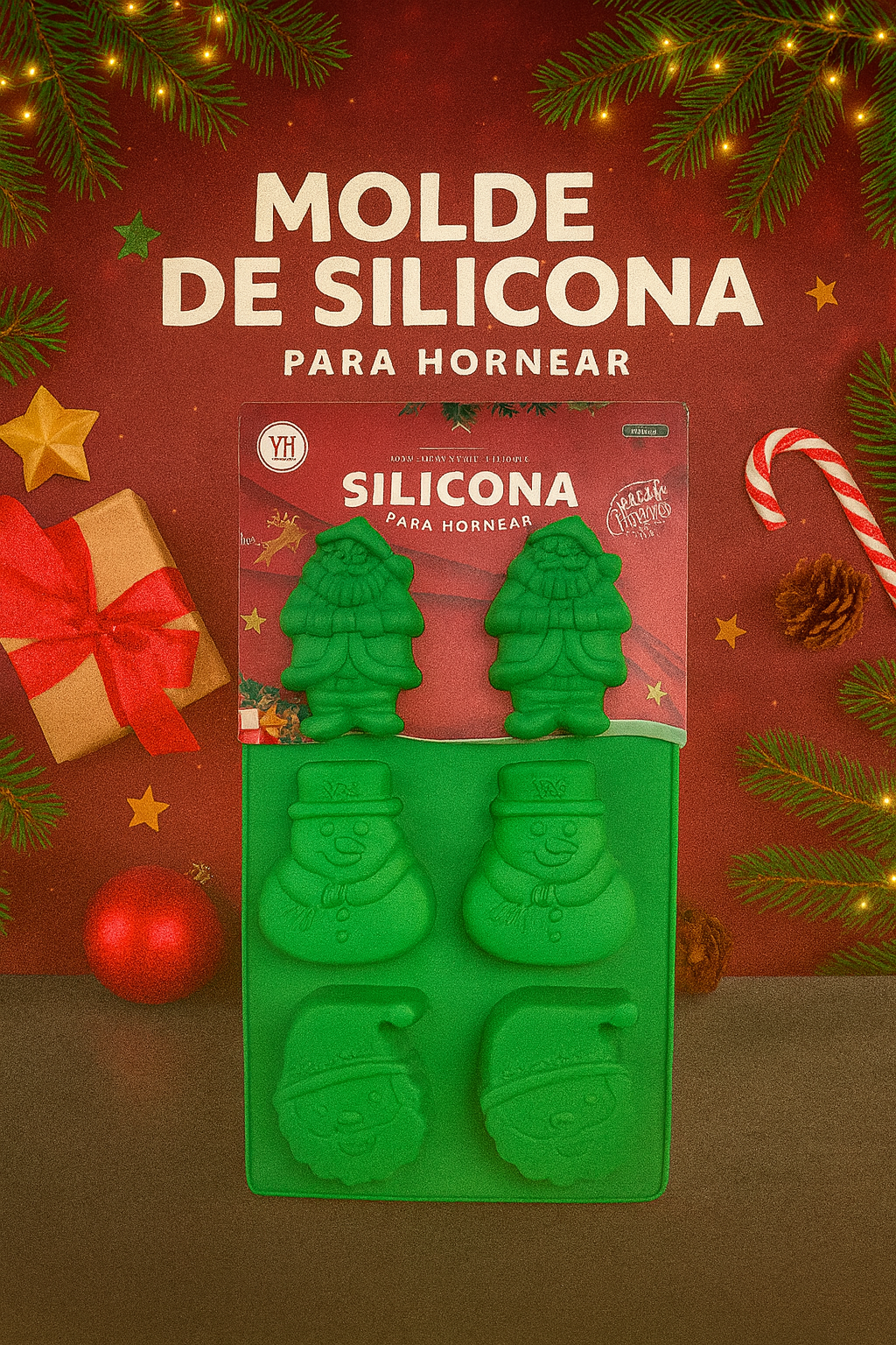 Molde Navideño de Silicona para Hornear
