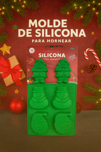 Molde Navideño de Silicona para Hornear