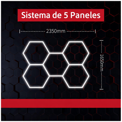 Panel Luz Led 5 Hexágonos