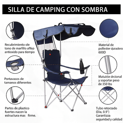 Silla Plegable con Sombrilla