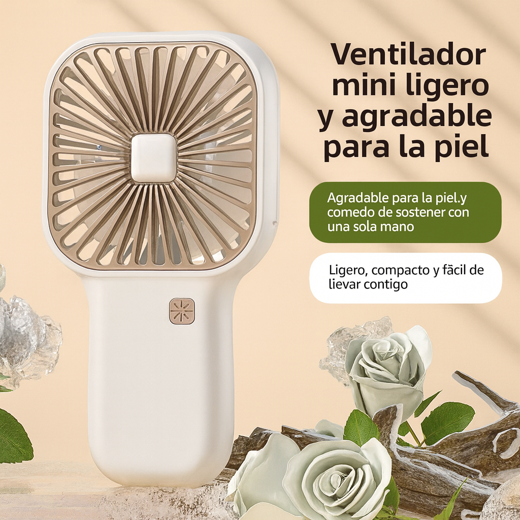 Mini Ventilador Recargable de Mano