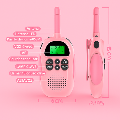 Walkie Talkies Infantiles Recargables