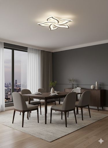 Lampara de Techo LED Forma de Flor 3 Tonos de Luz