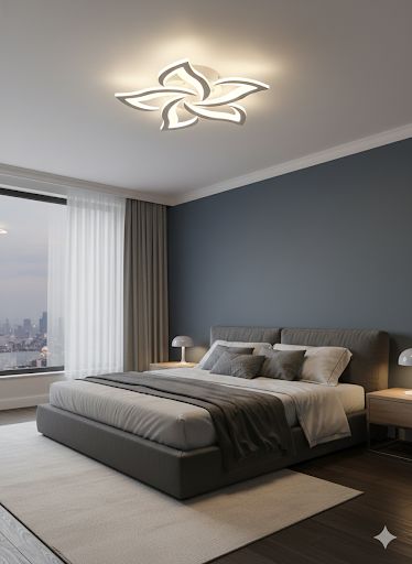 Lampara de Techo LED Forma de Flor 3 Tonos de Luz