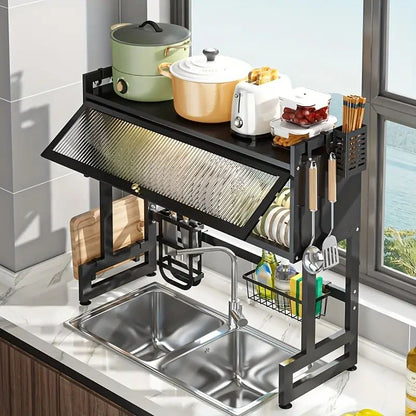 Escurridor de Platos Aéreo Organizador con Puerta Acrílica (2 Piletas) - ALTOQUE