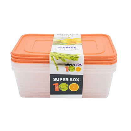 Set de Tuppers De Plásticos De 1 Litro – Colores Variados De Las Tapas