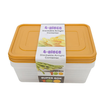 Set de Tuppers De Plásticos De 1 Litro – Colores Variados De Las Tapas