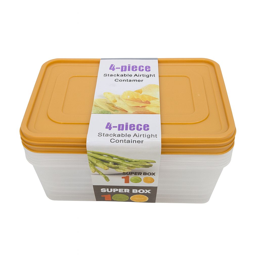 Set de Tuppers De Plásticos De 1 Litro – Colores Variados De Las Tapas