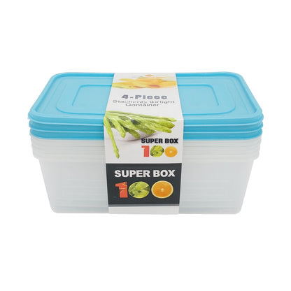 Set de Tuppers De Plásticos De 1 Litro – Colores Variados De Las Tapas