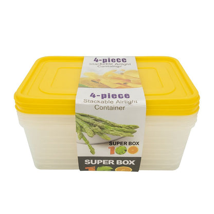 Set de Tuppers De Plásticos De 1 Litro – Colores Variados De Las Tapas