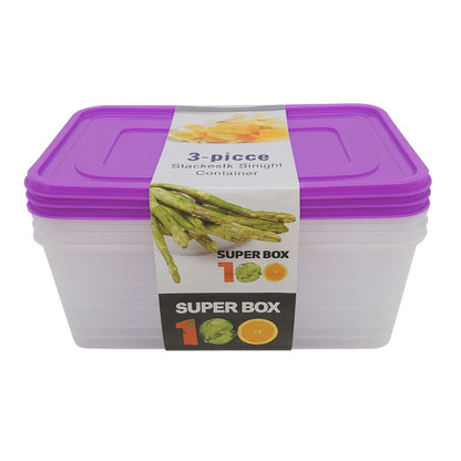 Set de Tuppers De Plásticos De 1 Litro – Colores Variados De Las Tapas