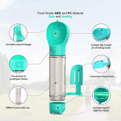 Dispensador de Agua para Mascota con Pala y Bolsas para Desechos - ALTOQUE