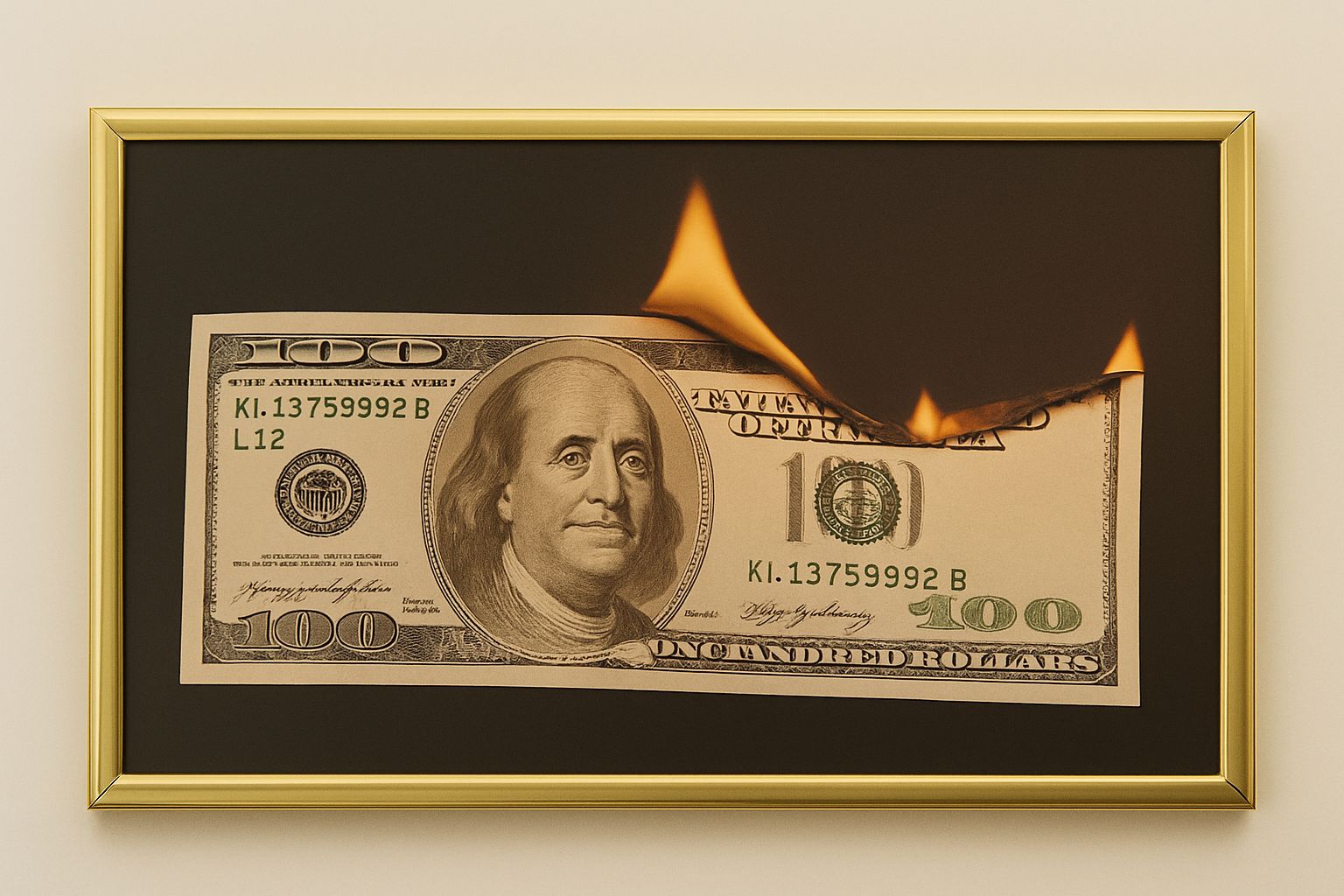 Cuadro Decorativo Dólar Quemado - ALTOQUE