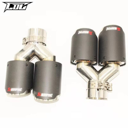 Set de Puntero de Escape Estilo Y en Fibra de Carbono Brilloso - ALTOQUE