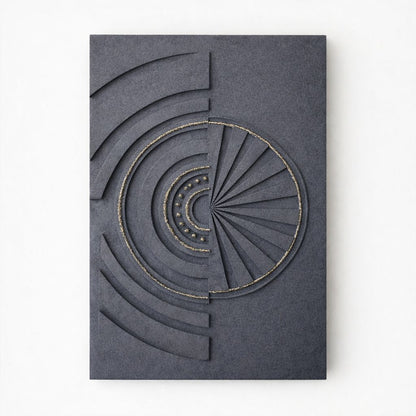 Cuadro Decorativo Geométrico con Relieve 3D